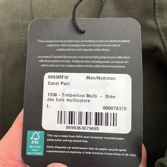 Brand New Canada Goose Feng Chen Wang Men's Pants - Picture 4 of 6